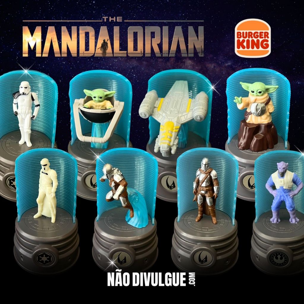 Bonecos Mandalorian Burger King Star Wars Coleção Completa Lacrada