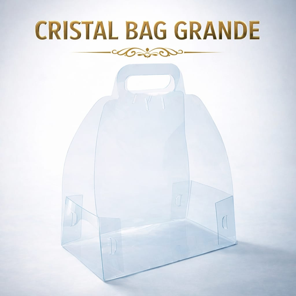 Cristal Bag Lisa ou Corações Vazados P, M e G - Sacola Presente