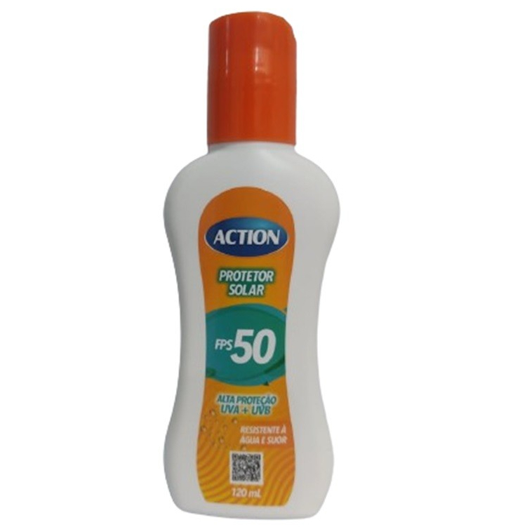 Protetor Solar Alta Proteção Fps50 120ml - Action | Shopee Brasil