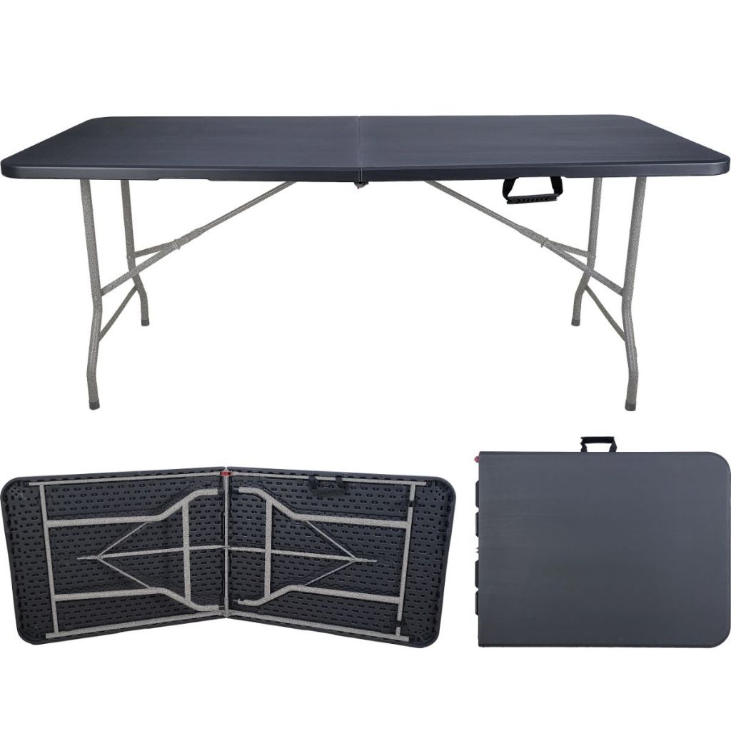 Mesa Dobrável Vira Maleta Portátil Jardim Camping 1,80m