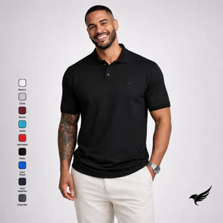 Camisa Polo Masculina Malha Piquet Gola Polo Original