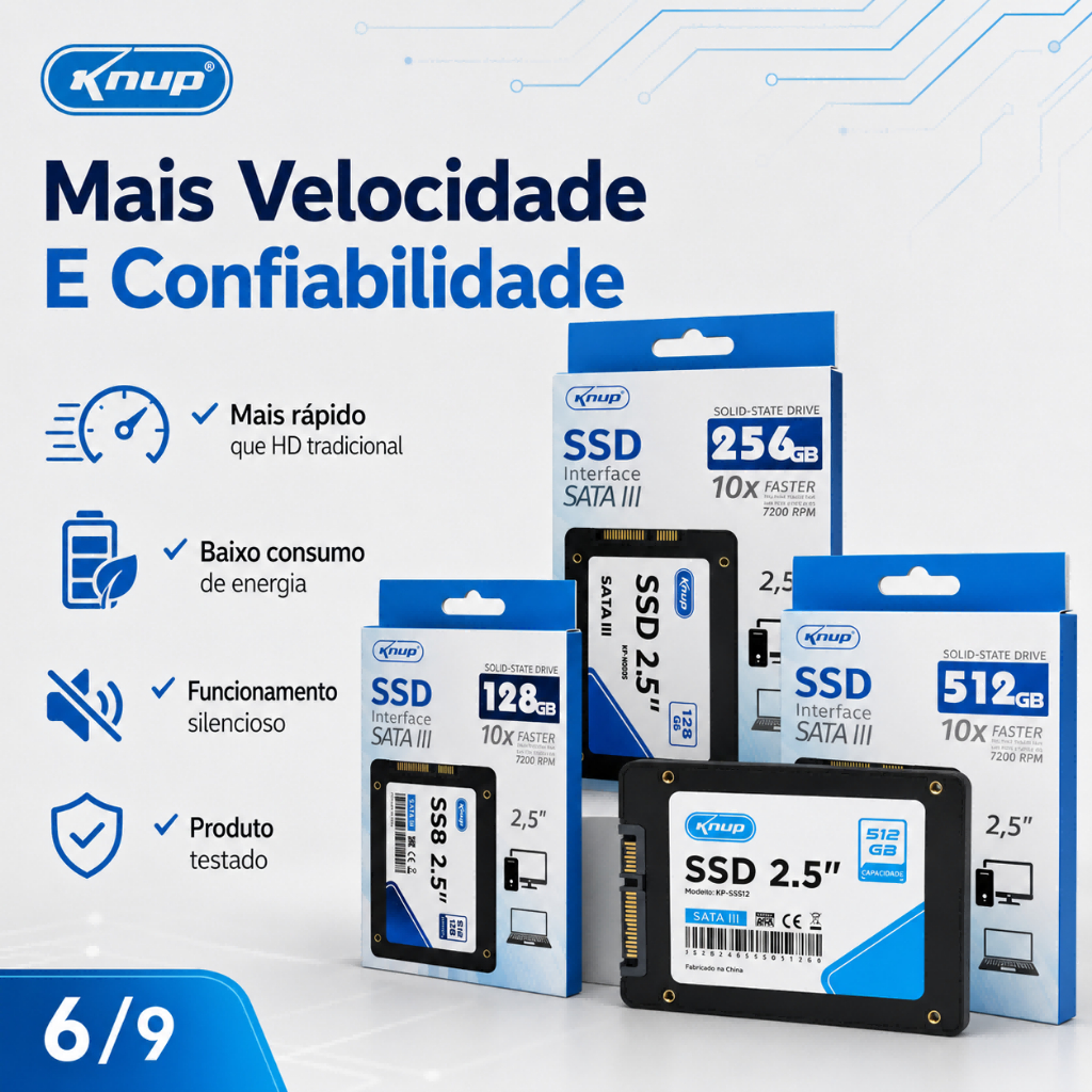 Ssd 128gb 256gb 512gb Sata 3 Knup Para Pc E Notebook interno e
