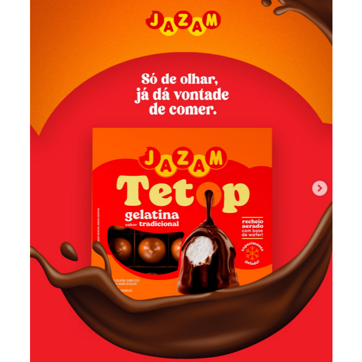 2 Caixas Teta de Nega Tetop Jazam c/50 Unidades - Chocomole