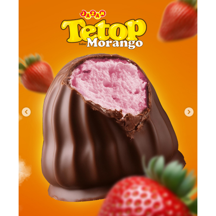 2 Caixas Teta de Nega Tetop Jazam c/50 Unidades - Chocomole