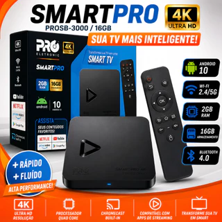 Aparelho Smart Box Android Pro Eletronic PROSB-3000/16GB 2GB RAM