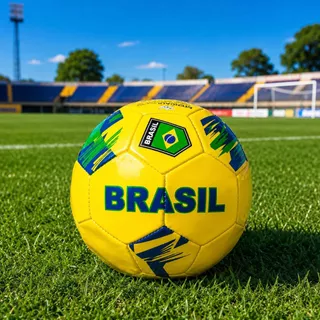 Bola De Futebol Brasil Oficial Número 5 Costura Resistente Treino Campo Gramado Recreação