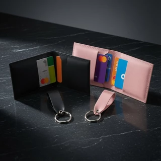 Kit Porta Cartão Feminino Masculino Carteira + Chaveiro Courino para Brindes Revenda