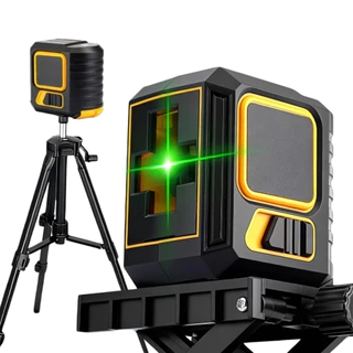Nível a Laser Verde Profissional com Tripé de 1m Auto nivelante 2 Linhas à Bateria + Maleta
