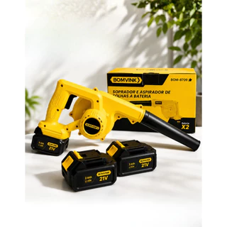 Soprador c/ 2 Baterias Profissional e Portátil c/ Modo Aspirador Bivolt