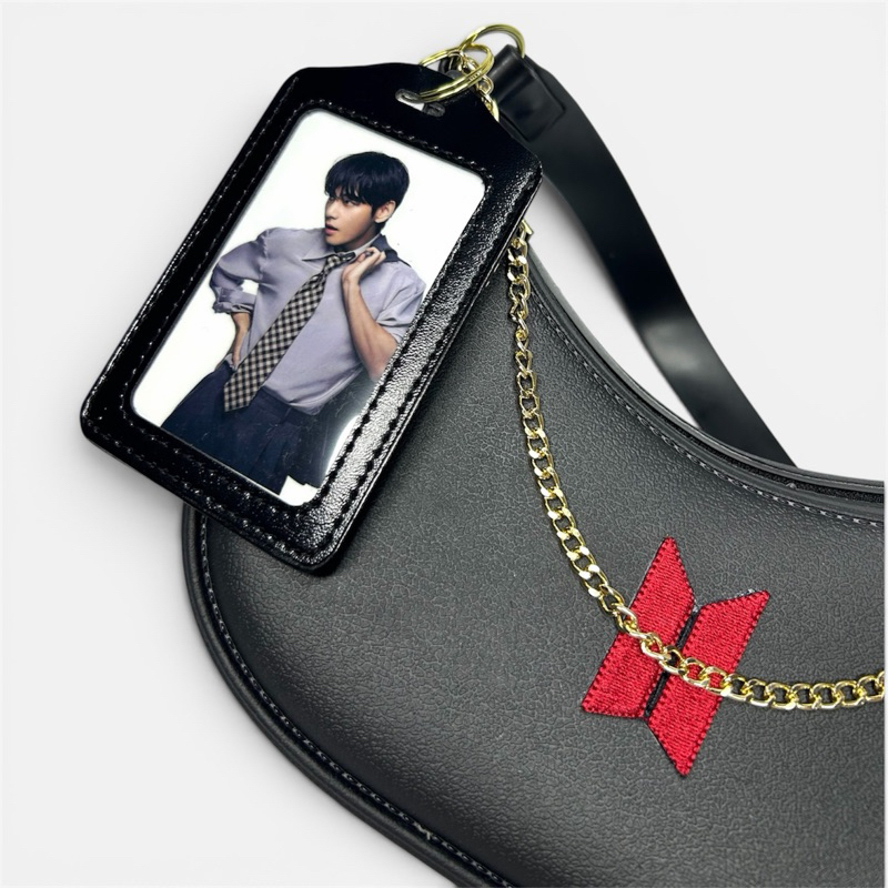 BOLSA PEQUENA DO BTS- PRETA DOURADA | Shopee Brasil