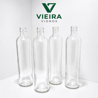 Kit 12 UN Garrafa de vidro 900ml para Água e Licores.