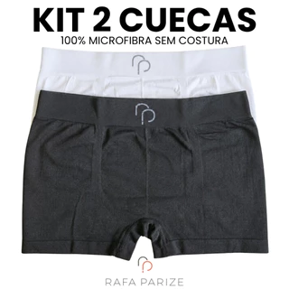 Kit 2 Cuecas Boxer Masculina Rafa Parize Microfibra Sem Costura Confortável