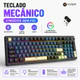 Teclado Mecânico 96 Teclas RGB Tri-Mode ABNT2,,Hot-Swap, Teclado gamer sem fio Titanium PBT