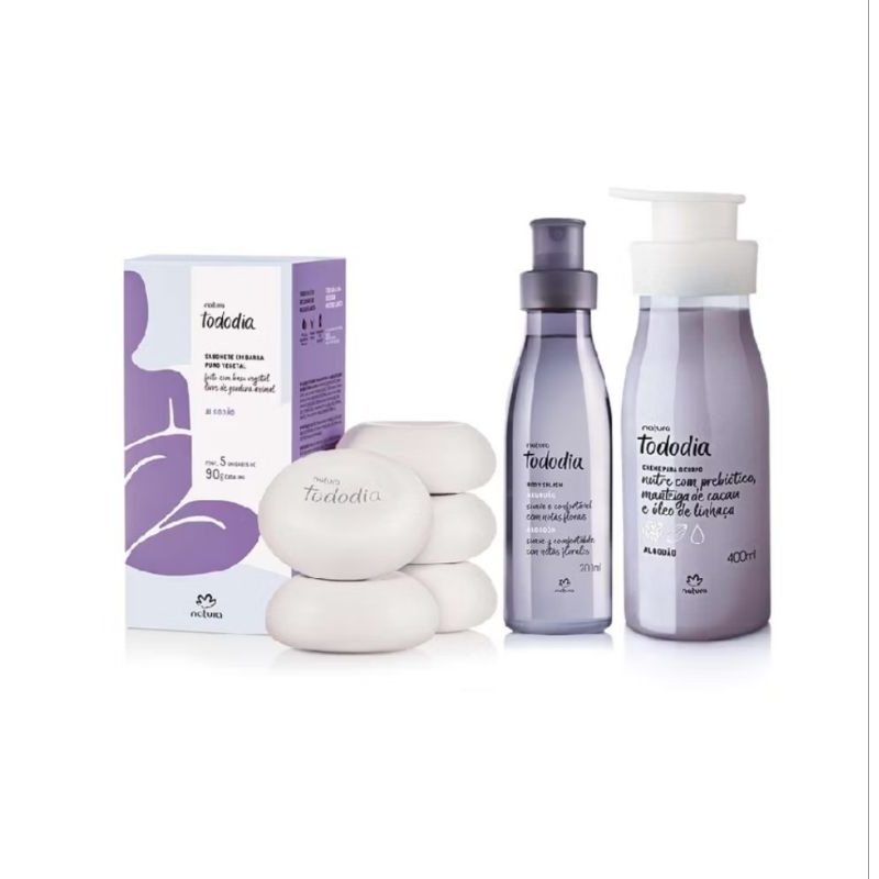 Algodão Hidratante Corporal 400ml + Body splash 200ml Natura