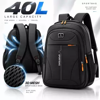 Mochila Masculina e Feminina Reforçada Unissex 40L Grande Capacidade Escolar Trabalho Viagem Uso Diário