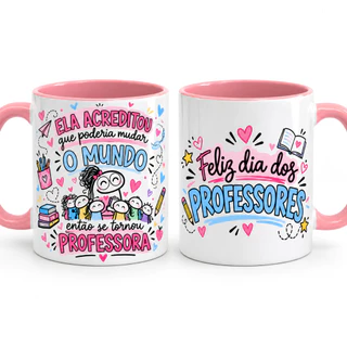 Caneca Dia dos Professores Personalizada 325ml – Presente Criativo para Professor e Professora