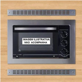 Grade de ventilacao para moveis, forno e microondas grelha aluniminio anodizada e preta