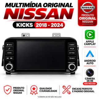 Central Multimídia Original Nissan Kicks 2021 a 2024 com AndroidAuto e CarPlay PN-4303 2591A-5R05A