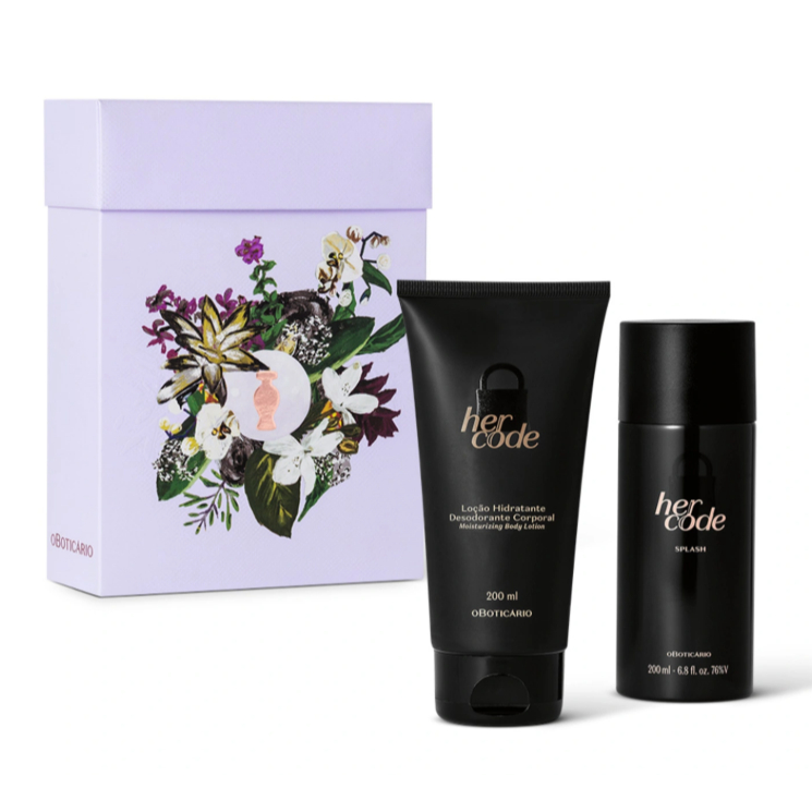 Kit Presente Her Code Body Splash + Hidratante (2 Itens) Dia Das Mães ...