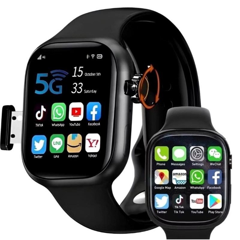 Relógio inteligente Smartwatch android com câmera Giratória 64GB ...