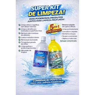 Kit limpeza poderosa Querosene cremosa + Clarimol em Oferta na Shopee
