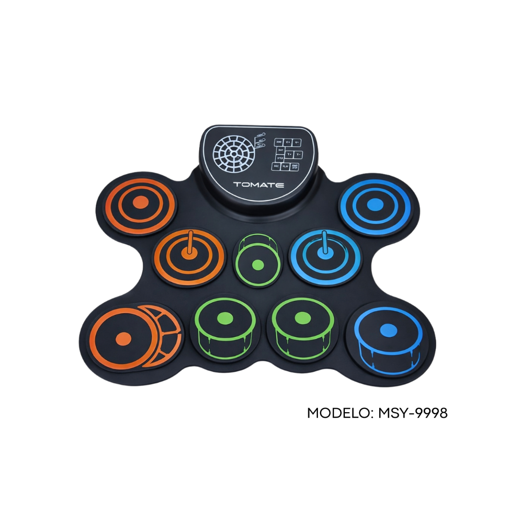 Bateria Eletrônica Portátil Roll Up 7 ou 9 Pads Infantil