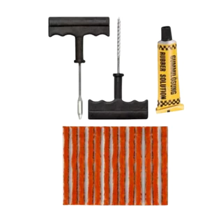 Kit Reparo Pneu Sem Camara Moto Carro + 10 Refis Macarrão Pneu em Oferta na Shopee