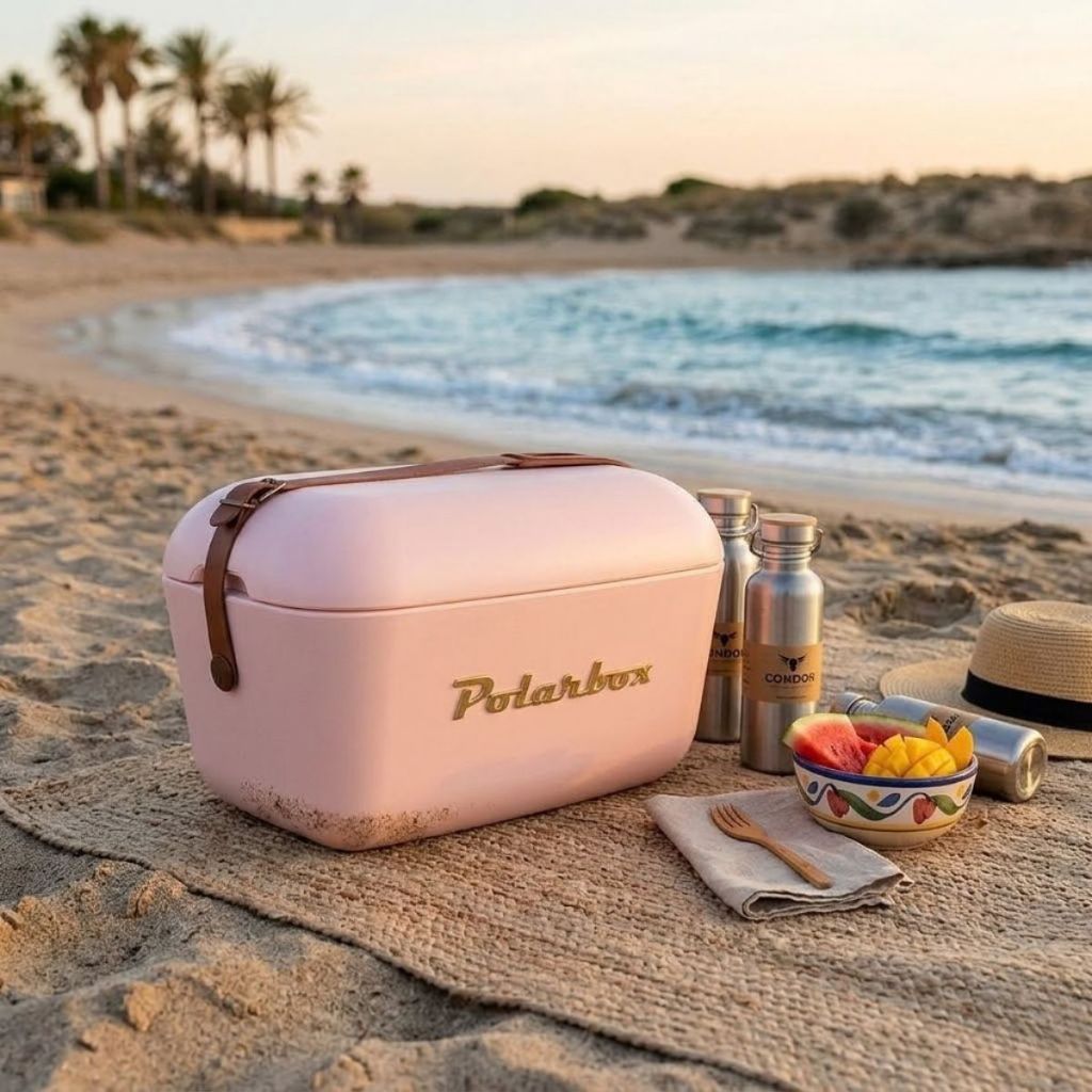 Caixa Térmica Cooler Portátil Polarbox com Alça em Couro Camping