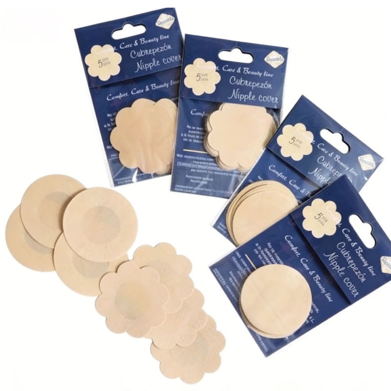 kit Até 100 Tapa-Seios Invisível Adesivo Protetor com 7,5cm de Diâmetro para Tampar Mamilos/Aureola/5PARES