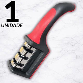 Amolador e Afiador de Facas 3 Estágios Profissional Diamante Cerâmica Base Antiderrapante em Oferta na Shopee