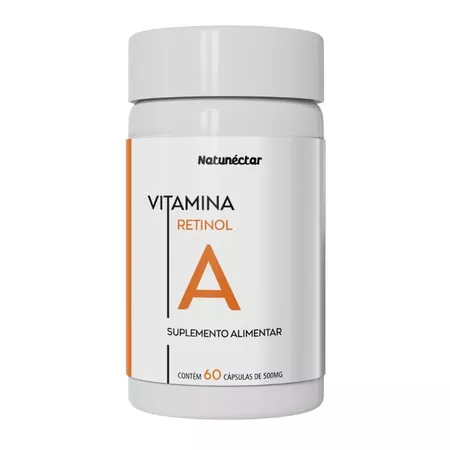 Vitamina A Acetato de Retinol 8.000 UI 500mg 60 Capsulas Natunéctar