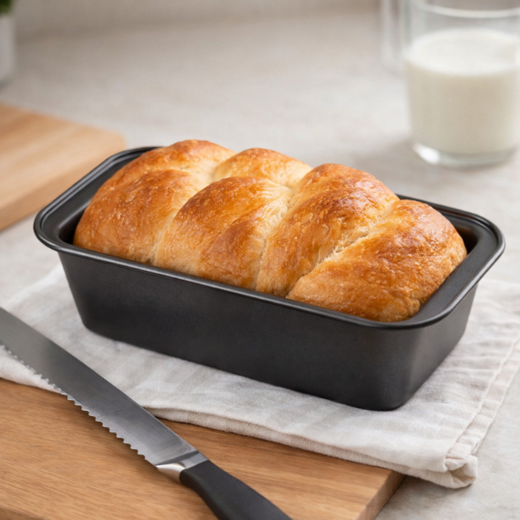 Kit 2 Forma Pão Antiaderente Aço Carbono Bolos Tortas Não Gr