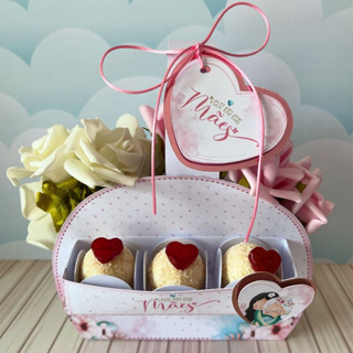 5 Caixa Cesta Dia das Mães para Flores e Doces Gourmet Papelaria Personalizada Mimos brigadeiros chocolate em Oferta na Shopee
