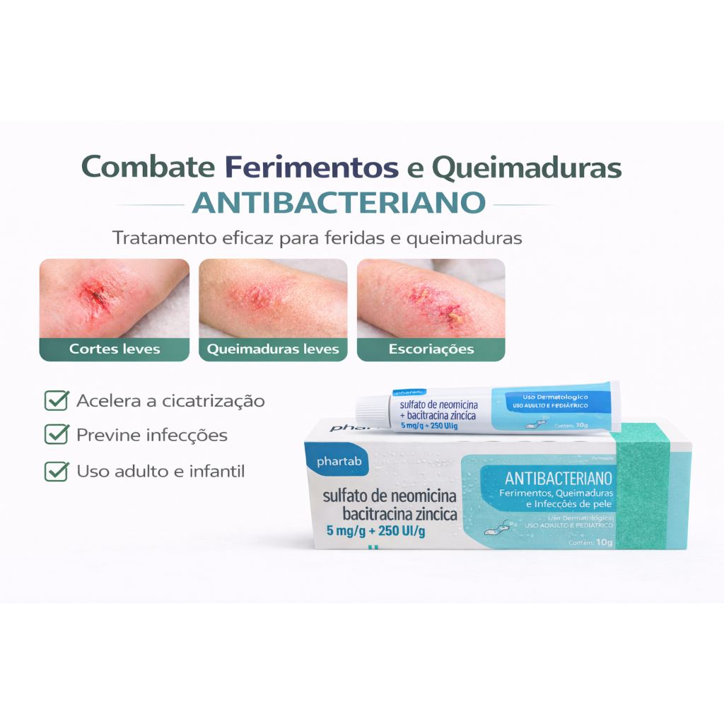 Pomada Antibacteriano Para Ferimentos E Queimaduras Leves anti- Infeção ...
