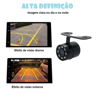 Câmera De Ré Para Carro Visão Noturna Prova D'água Parking Estacionamento Universal
