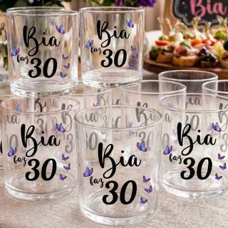 10 Copos de Whisky Personalizado Acrílico - 300ml