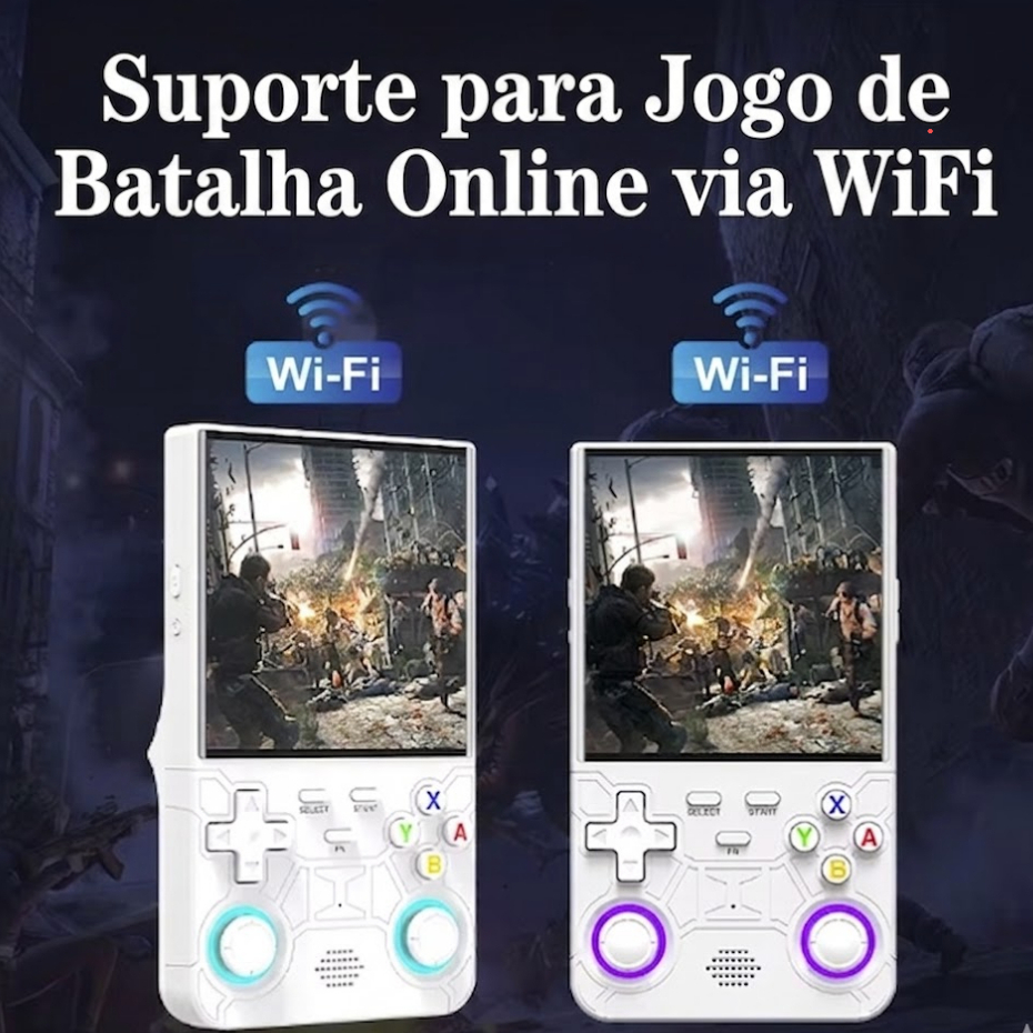 Console Portátil R36 Ultra 128GB Wi-Fi + 25 Mil Jogos Tela IPS 4.0