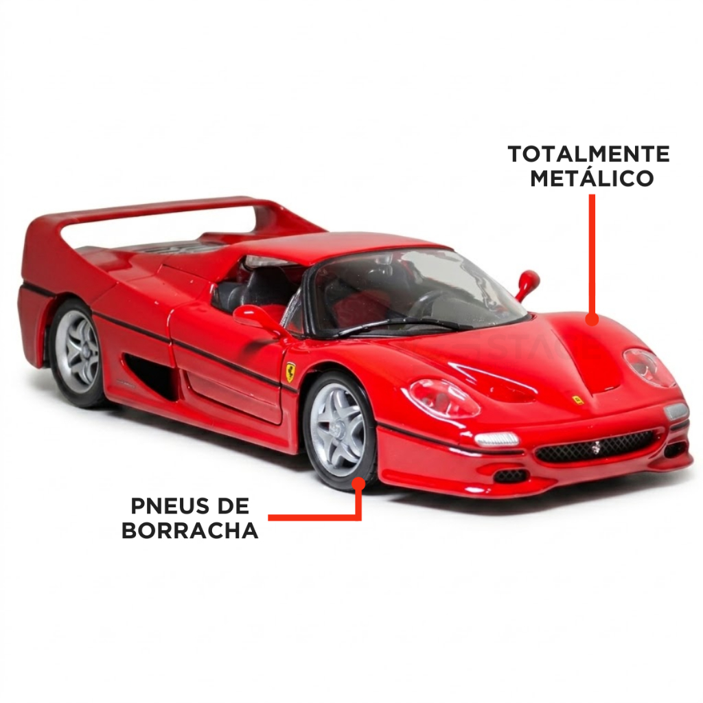 Miniatura De Ferro Ferrari F50 18cm 1:24 Bburago | Shopee Brasil
