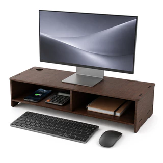 Suporte Ergonômico de Monitor Mesa em MDF: Melhore a Postura, Apoio Estável Design Clean