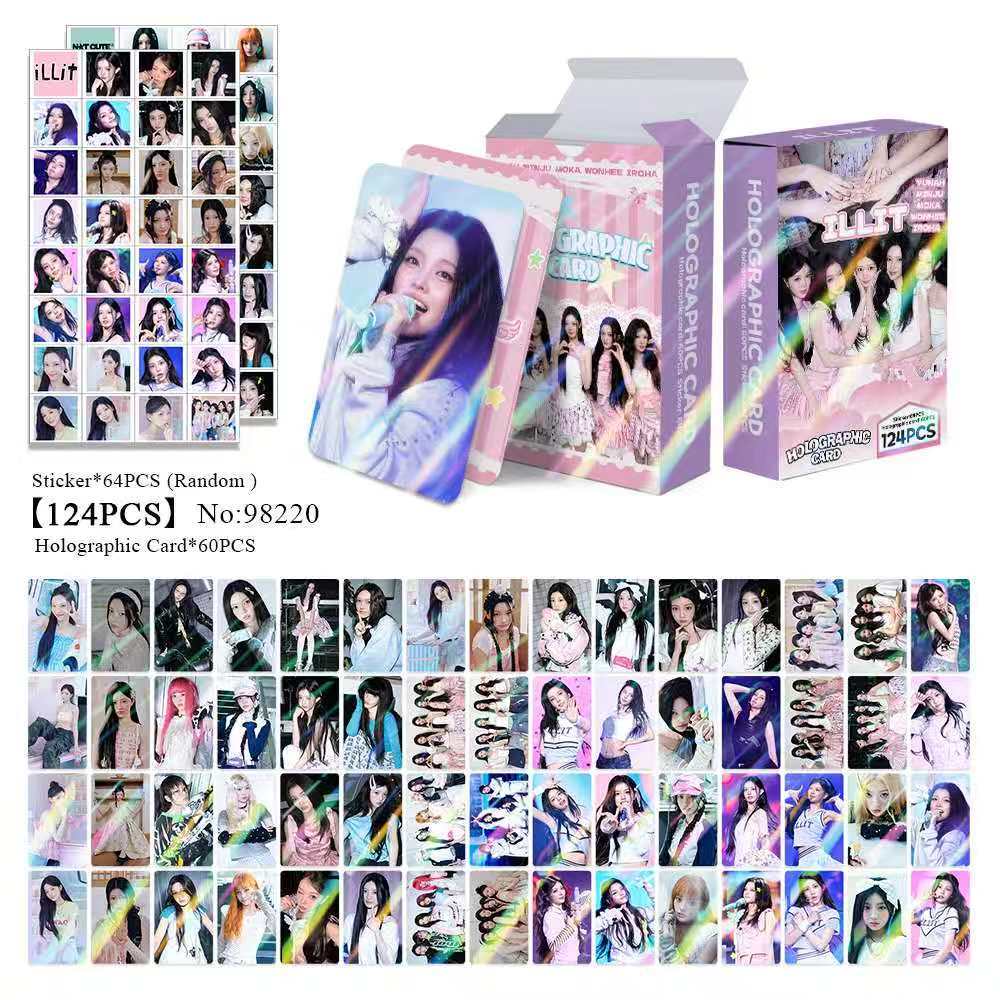 K-POP 60pcs/box com 32pcs adesivo ILLIT Photocard Pronto Para Ser