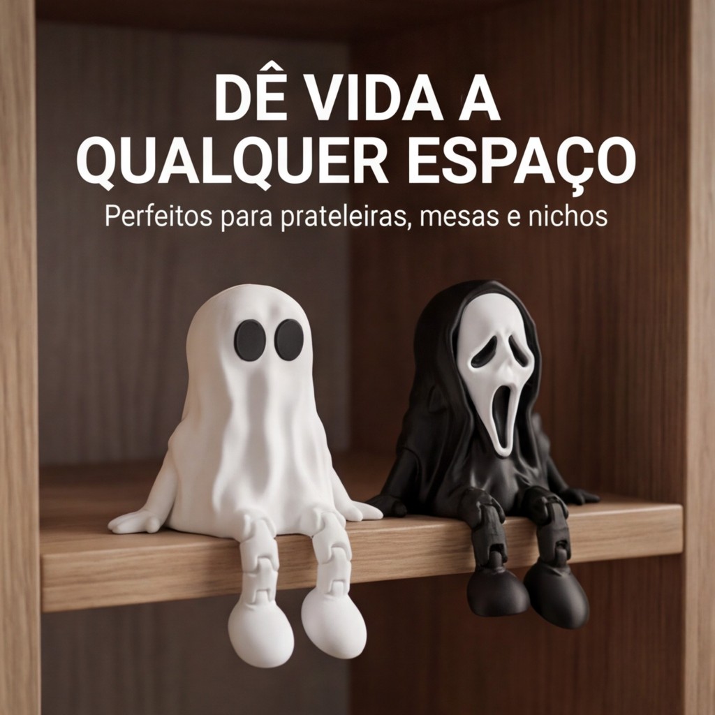 Enfeite Gamer Fantasminha e Ghostface Para Setup Gamer Geek Quarto PC Decoração — imagem 4