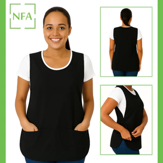 Kit 2 Avental Bata Oxford Jaleco Feminino Frente E Verso