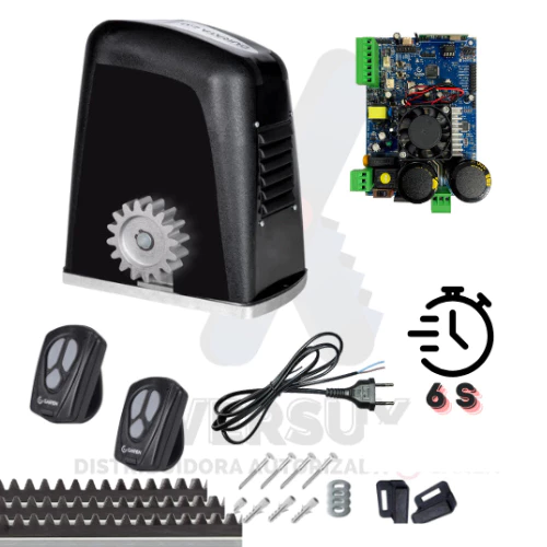 Motor Automatizador Portão Pesado DZD Durata Tsi Pro Max 1HP 2000kg Trifásic Garen + Cremalheira IND