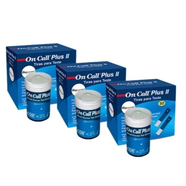 TIRAS DE GLICEMIA ON CALL PLUS II COM 50/100/150/200