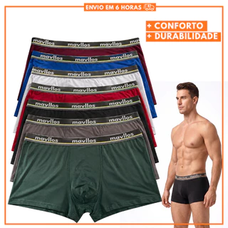 Kit 6 Cuecas Boxer Adulto Masculina Microfibra Premium Conforto e Estilo