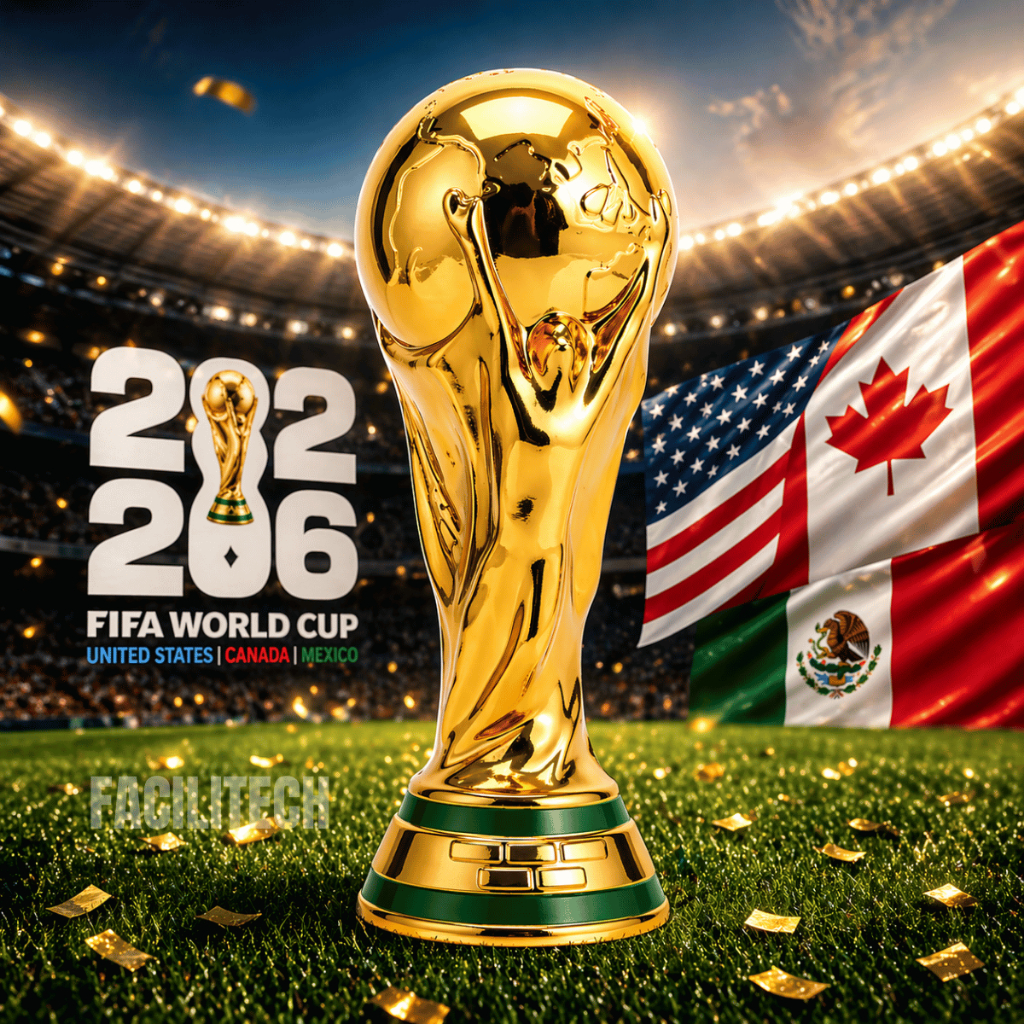 Taça Troféu Copa Do Mundo 2026 Dourada Decoração Brasil Futebol