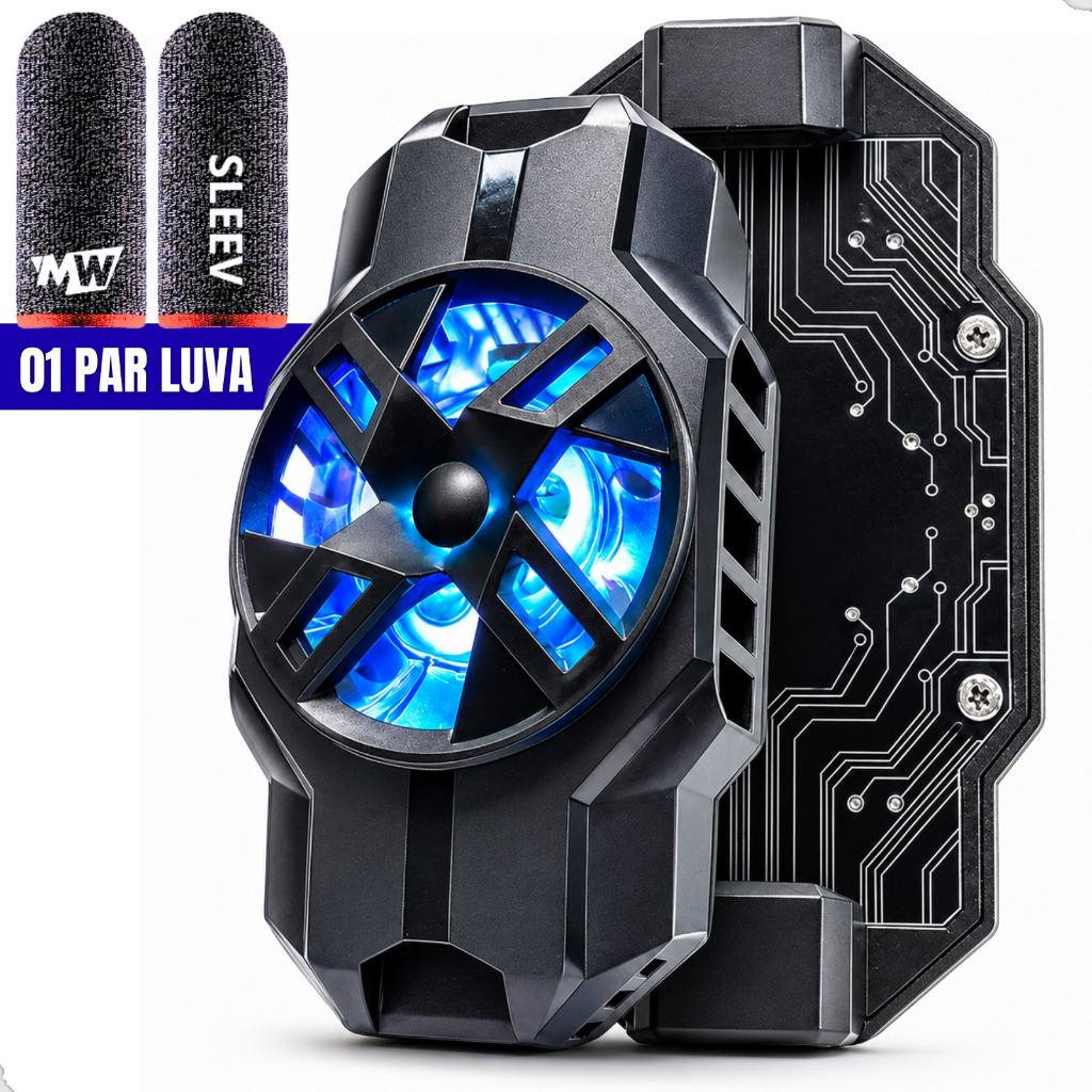 Cooler Celular Gamer RGB Resfriador Mobile Free fire Pubg COD lol