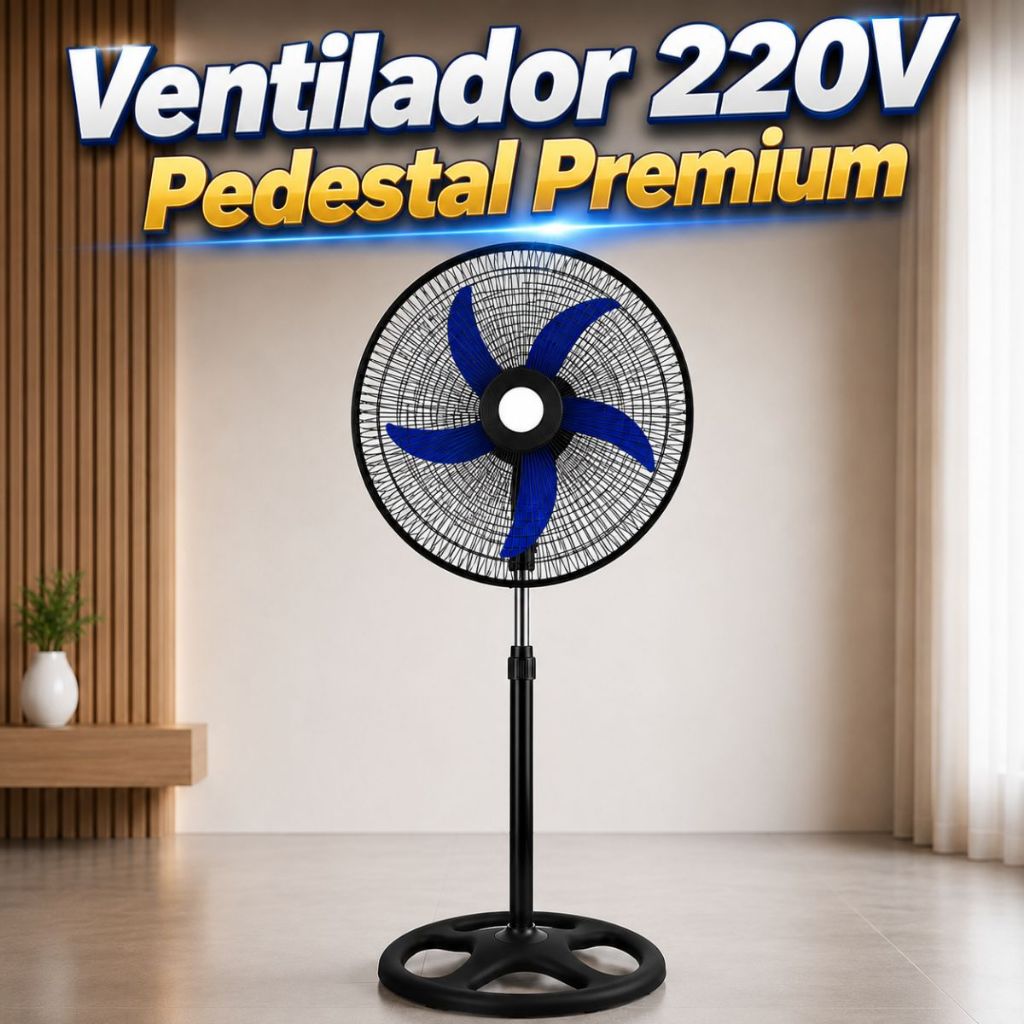 Ventilador de Pé Pedestal Grande 3 Velocidades 220V | Shopee Brasil
