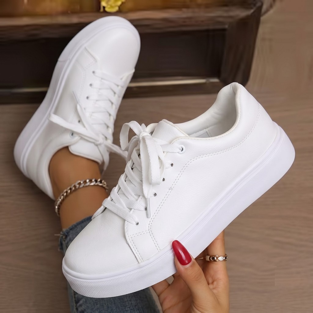 Tenis Feminino Casual Branco Sapatenis confortavel Oadsey