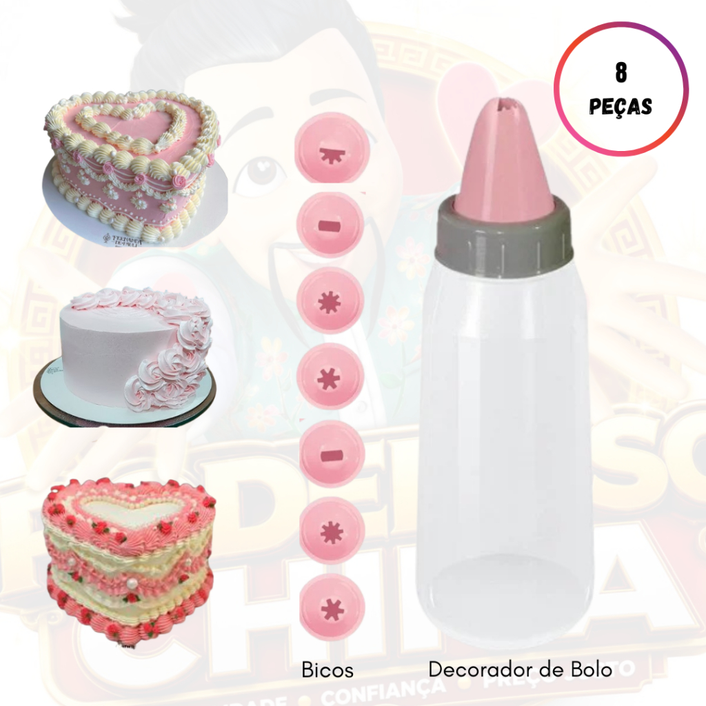 Decorador Bisnaga De Bolo Com kits De Bicos Confeiteiro Para